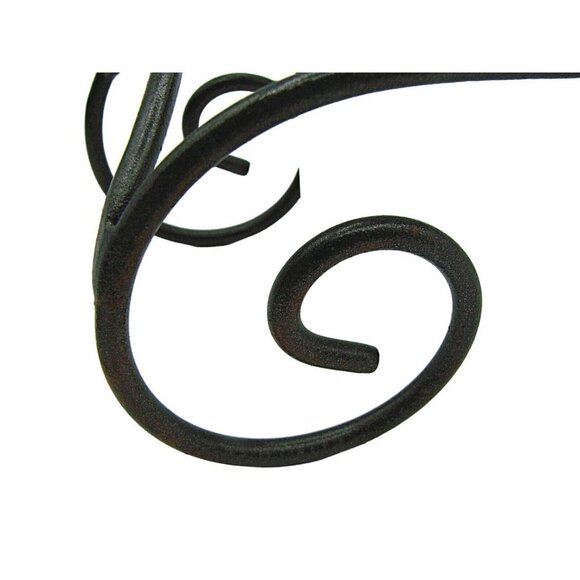 Glass Candle Holder 3 Votive Iron Scroll Mantle Staging Decor Housewarming 11X3" - Picture 6 of 12